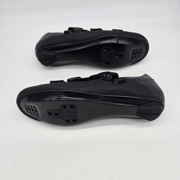 Shimano RP3 Road Cycling Shoes Black Men's 9 Size 42 Clipless SPD-SL Cleats - Picture 10 of 11